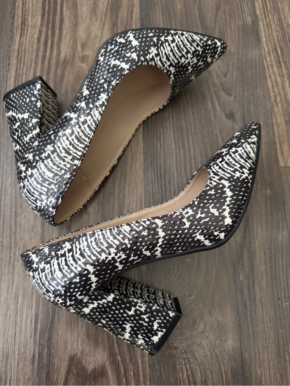 Chinese Laundry Snakeskin Print New Block Heels